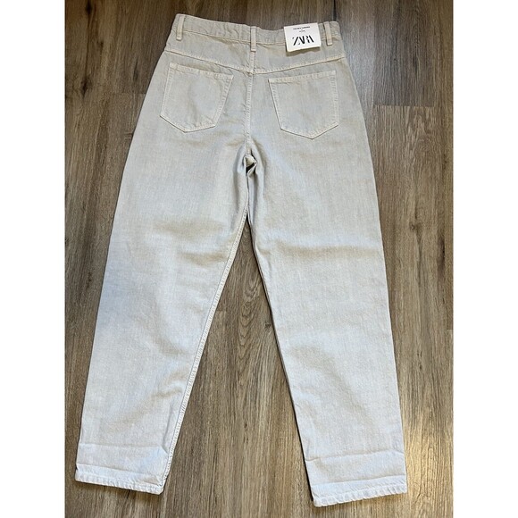 Zara The 80’S Tapered In Ice Stone Size 8 - Picture 2 of 9
